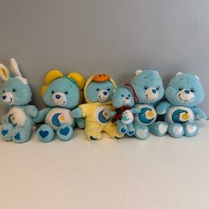 Care Bears Lot Of 5 Bedtime Bear 7-8  Inch - 2000 + 5in Christmas Ornament-read